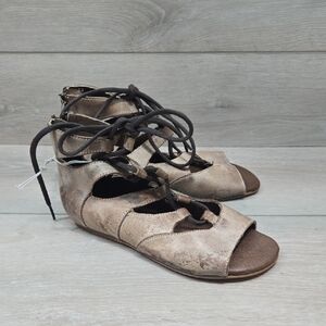 NEW ROAN By Bed Stu Women's Lace-Up Sandals Leather Shoes Sz 5